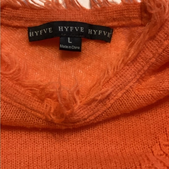 HYFVE HYFVE Orange Pullover Women’s Sweater Size Large - Picture 6 of 8
